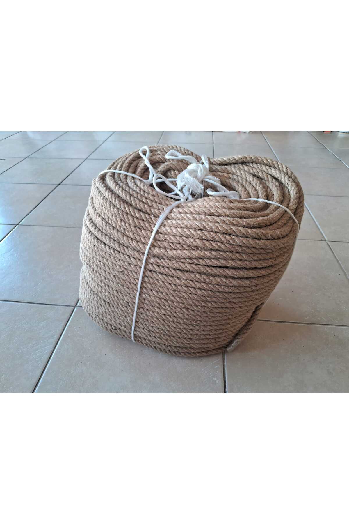 JÜT HALAT 35 METRE HASIR HALAT 8 MM KENDİR HALAT İP DEKORATİF JÜT DOĞAL HALAT