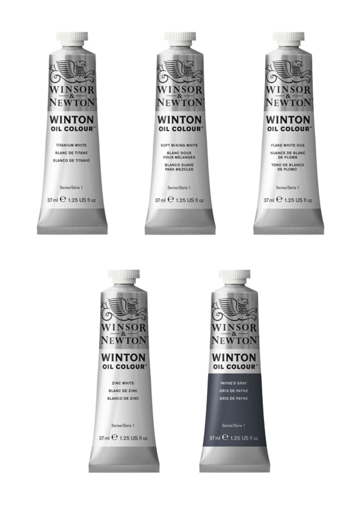 ÜSKÜDAR SANAT Winsor&Newton Yağlı Boya Seti 5'li Yağlı Boya Set Yağlı Boya Başlangıç Seti 5li BEYAZ TONLAR SET6