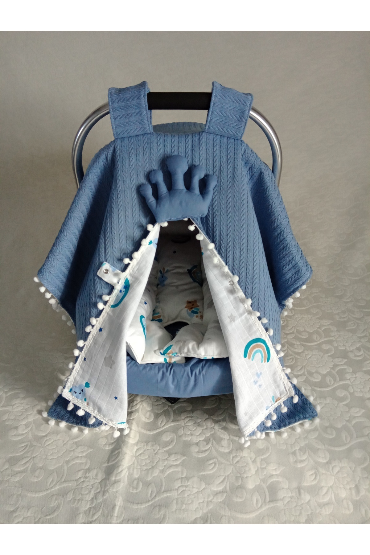 Wenaris ÇİFT TARAFLI Puset örtüsü, Puset minderi, Puset çarşafı babynest ve battaniye fotoğrafı 3 (önizleme)