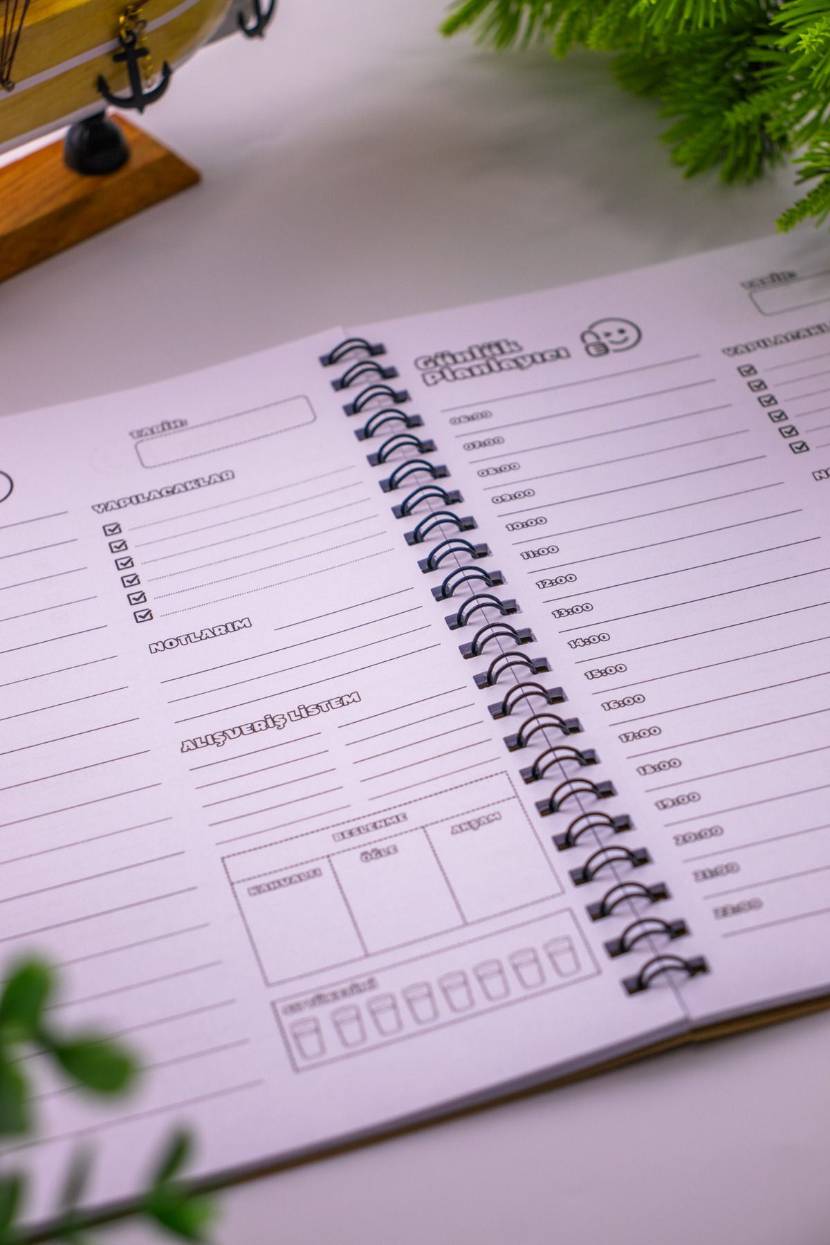 Red Whiter-Planificator zilnic Business Tracker Notepad A5 Notebook cu copertă albastră 3