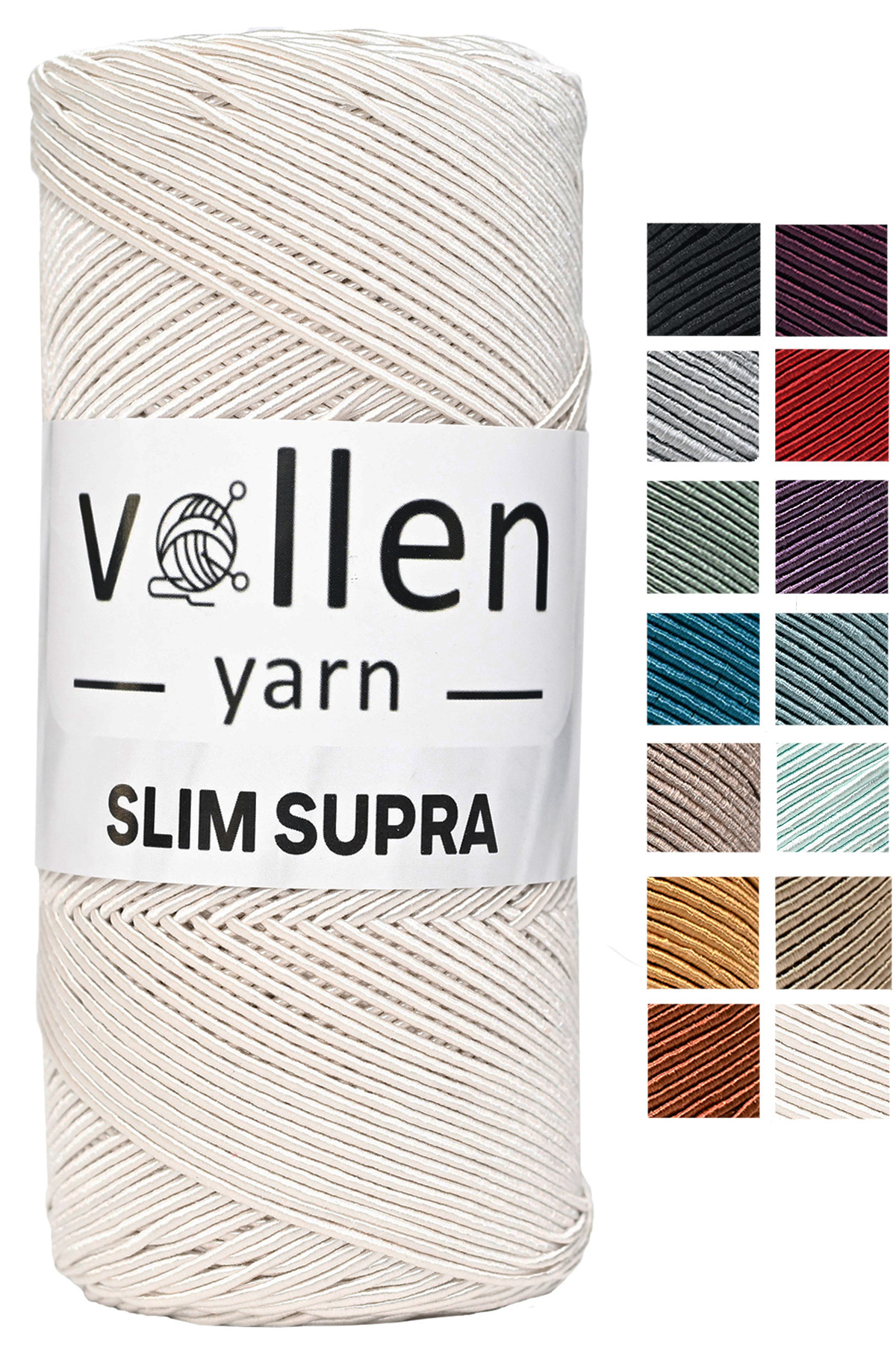vollen yarn Slim Supra 200 gr Mumlu Ip,makrome Ipi,polyester Ip,runner