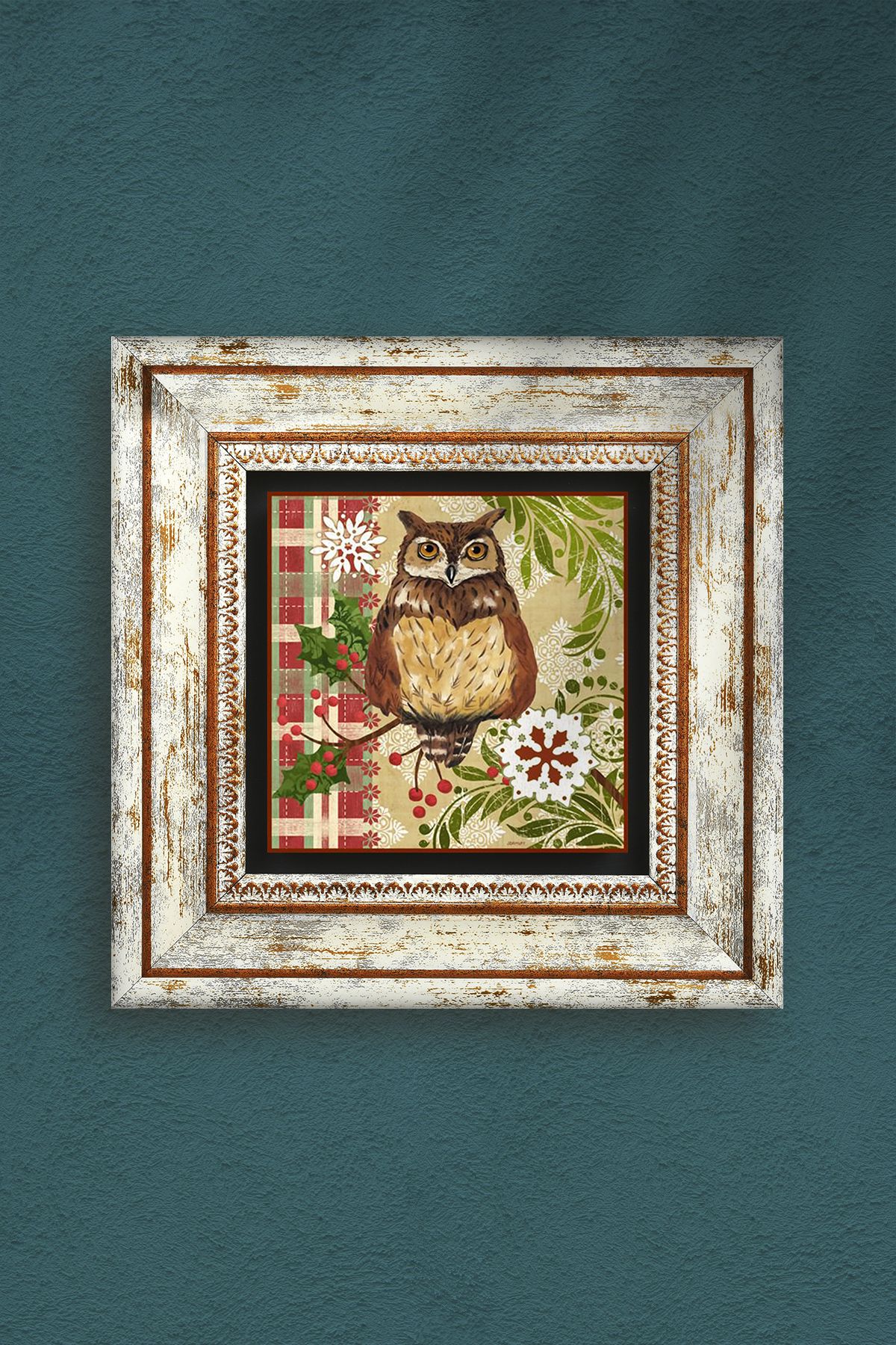 Pinecone-Gypsy Girl Mosaic Πέτρινη Ζωγραφική Τοίχων με κορνίζα Διακόσμηση τοίχου Τέχνη τοίχου 5