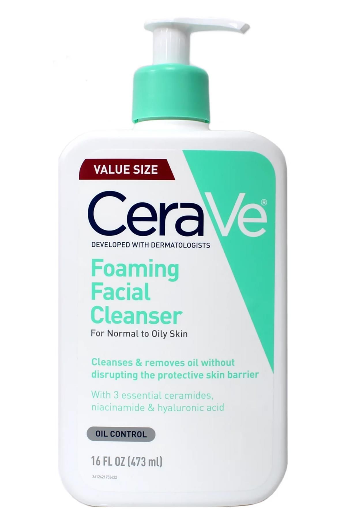 پاک کننده صورت تمیز کف 473 میل CeraVe
