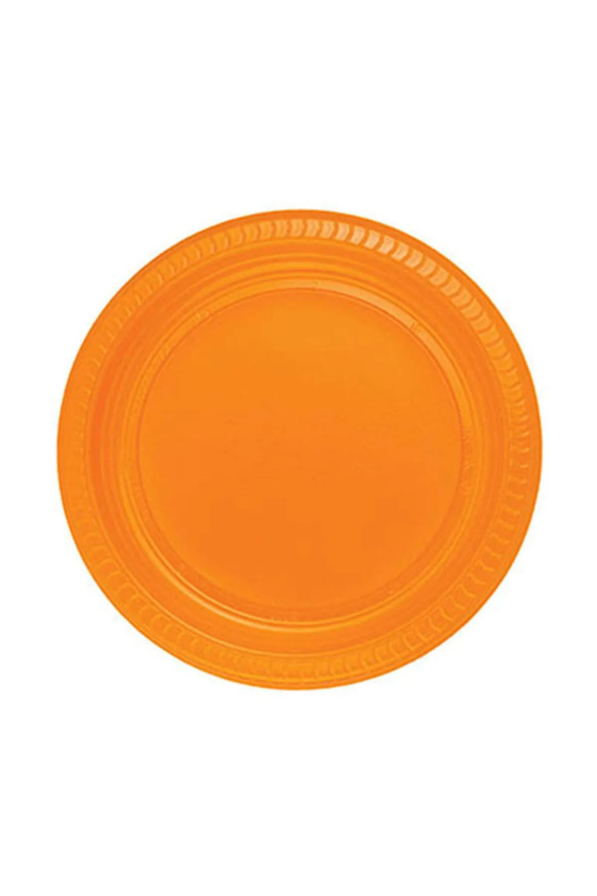 Party Fantasy Plastik Tabak 25 Adet Turuncu Kullan At Tabak 22 Cm Doğum Günü Partisi Tabağı