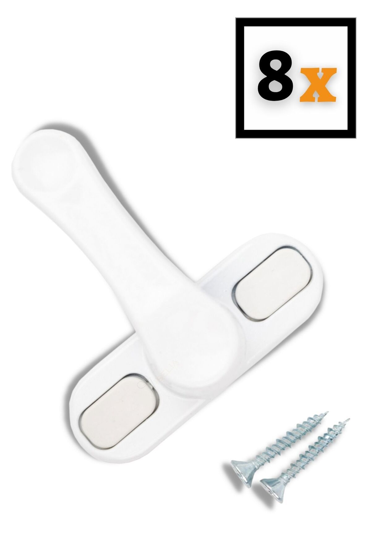 Viselia-White Window Safety Lock Pimapen Window Lock Security Lock 8 Pieces 1