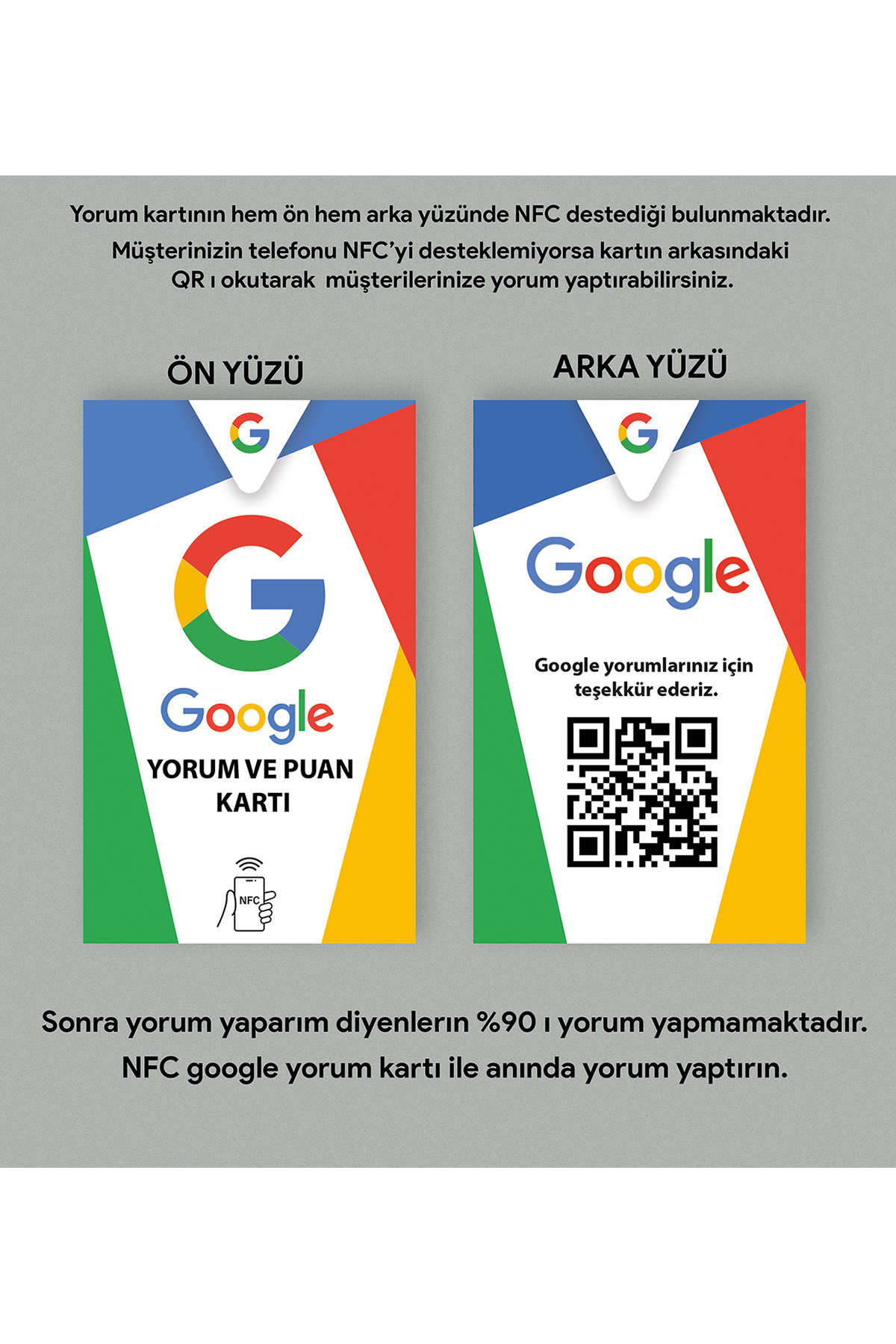 aktap NFC ve QR Google yorum kartı 2024 Fiyatı, Yorumları Trendyol