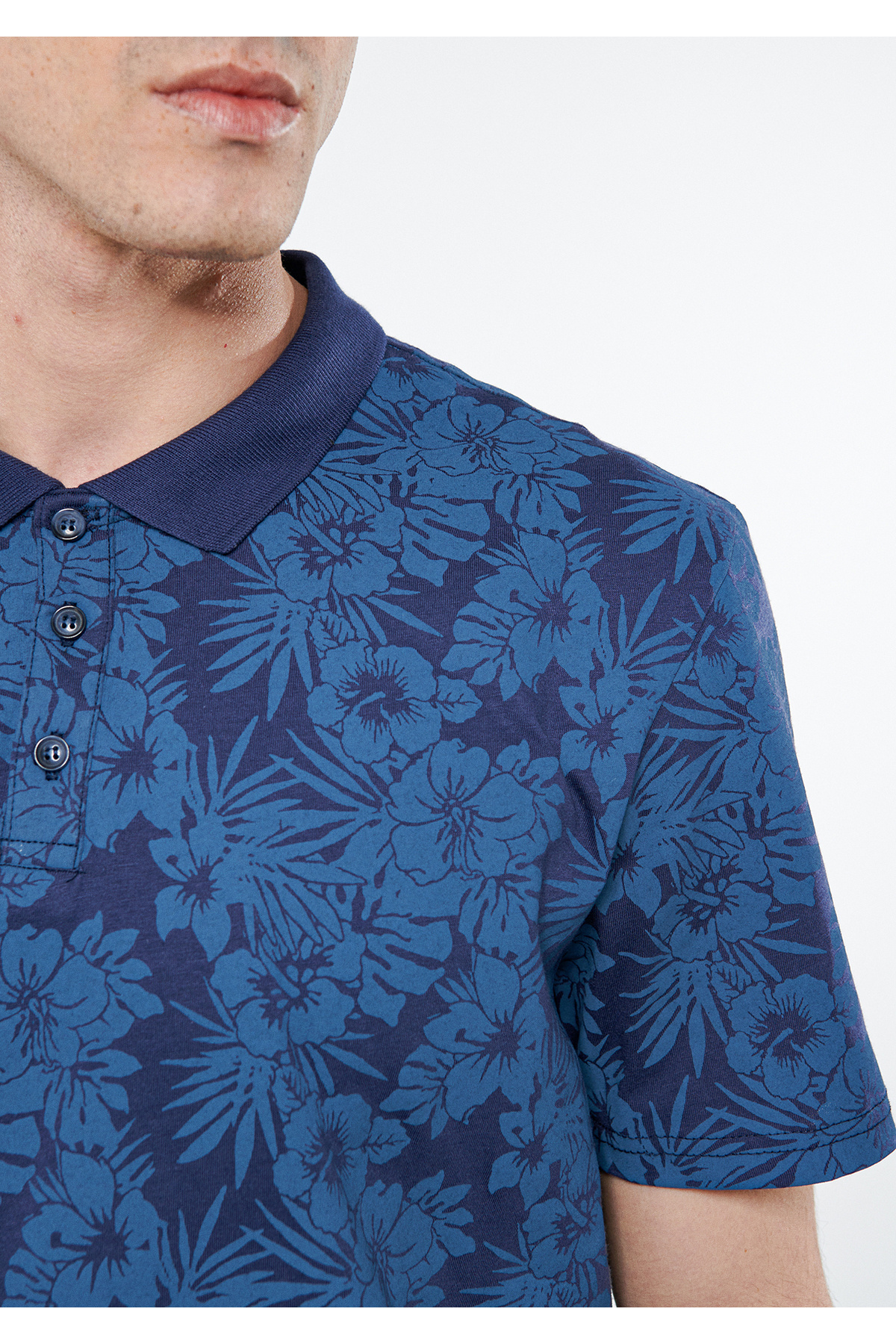 تیشرت مردانه آبی سرمه ای ماوی | 8810533 اورجینال - تصویر 5