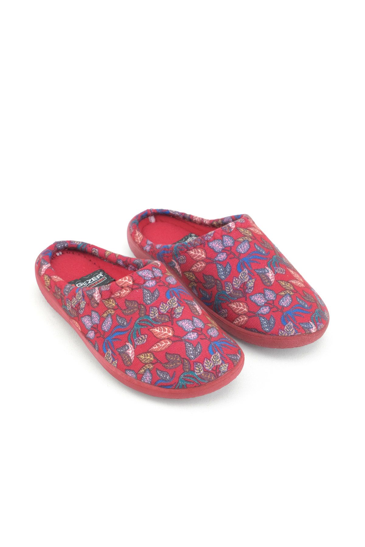 Gezer Slippers Burgundy Flat Trendyol