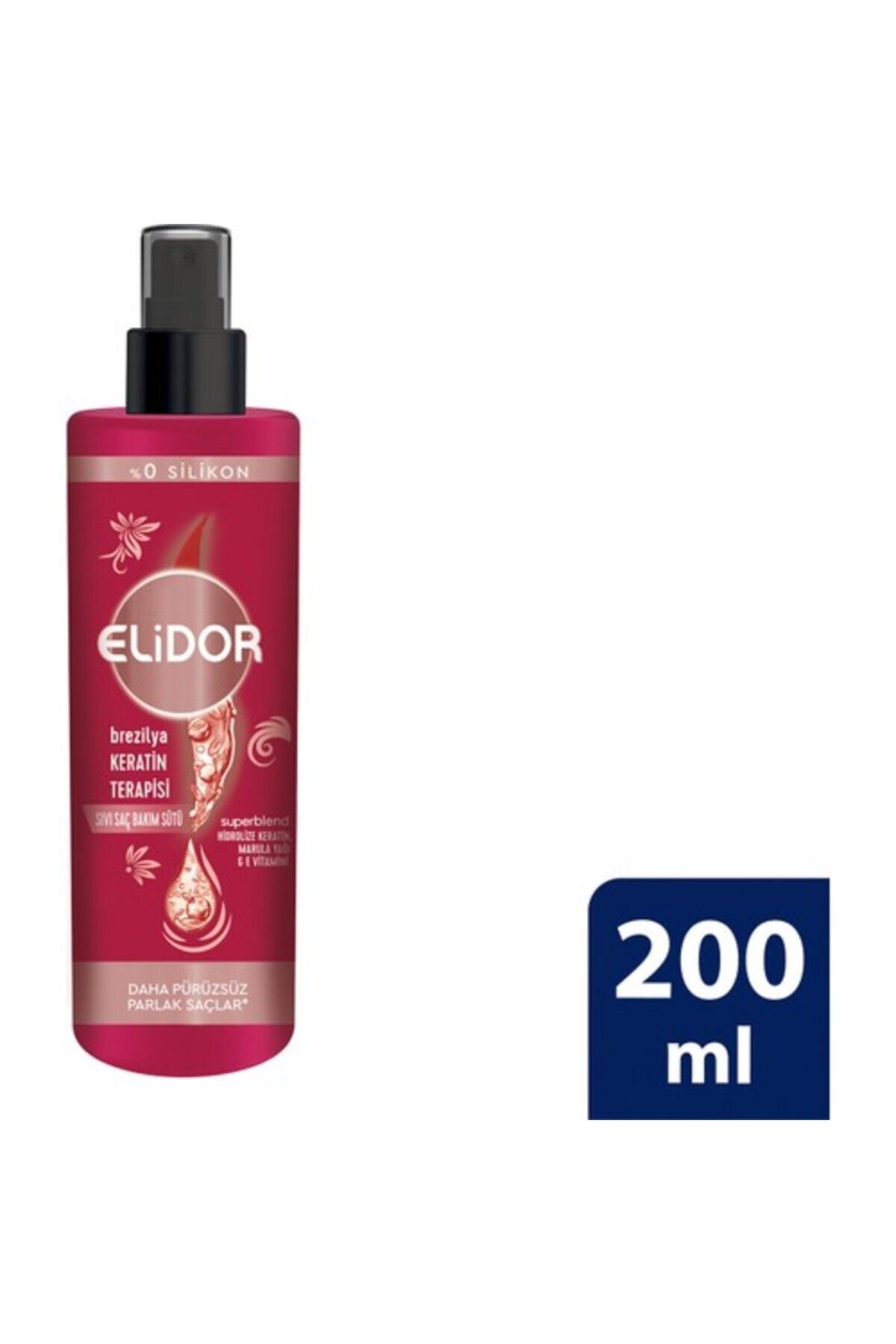 شیر مراقبت از مو مایع کراتینه تراپی برزیلی نیو الیدور 200 میلی لیتر Elidor