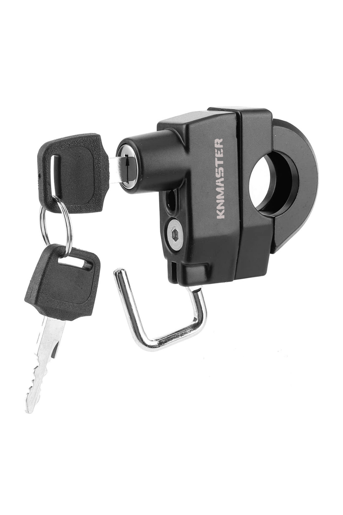 Knmaster Evrensel Motosiklet Kask Kilidi 22-26 mm Siyah