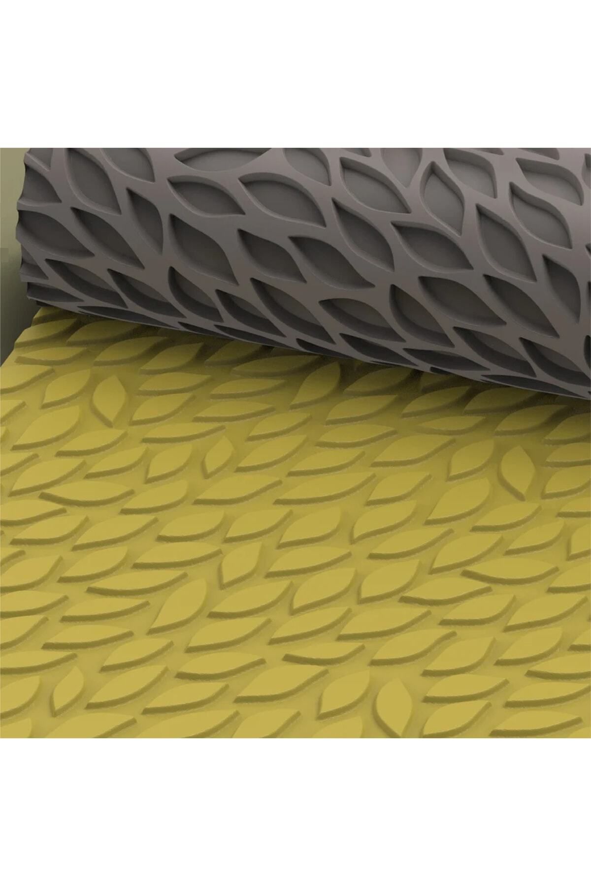 Geazla-Leaf Patterned Polymer Clay Texture Roller, Texture Roller, Pattern Rolling Pin, Roller No: 34 2