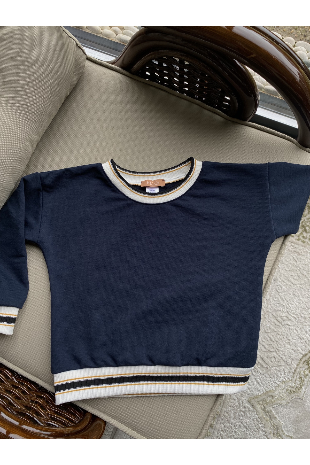 سویشرت پسرانه آبی سرمه ای HUG | HUG-360 اورجینال - تصویر 2