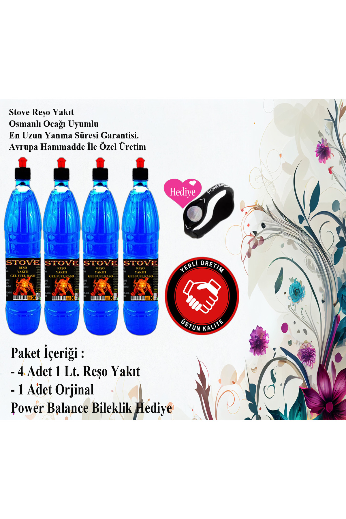 DOLYAK Osmanlı Ocağı Yakıtı Mangal Soba Tutuşturucu Reşo Jel Yakıt 1 X4 LT HEDİYELİ ÜRÜN SÜPER KALİTE REŞO