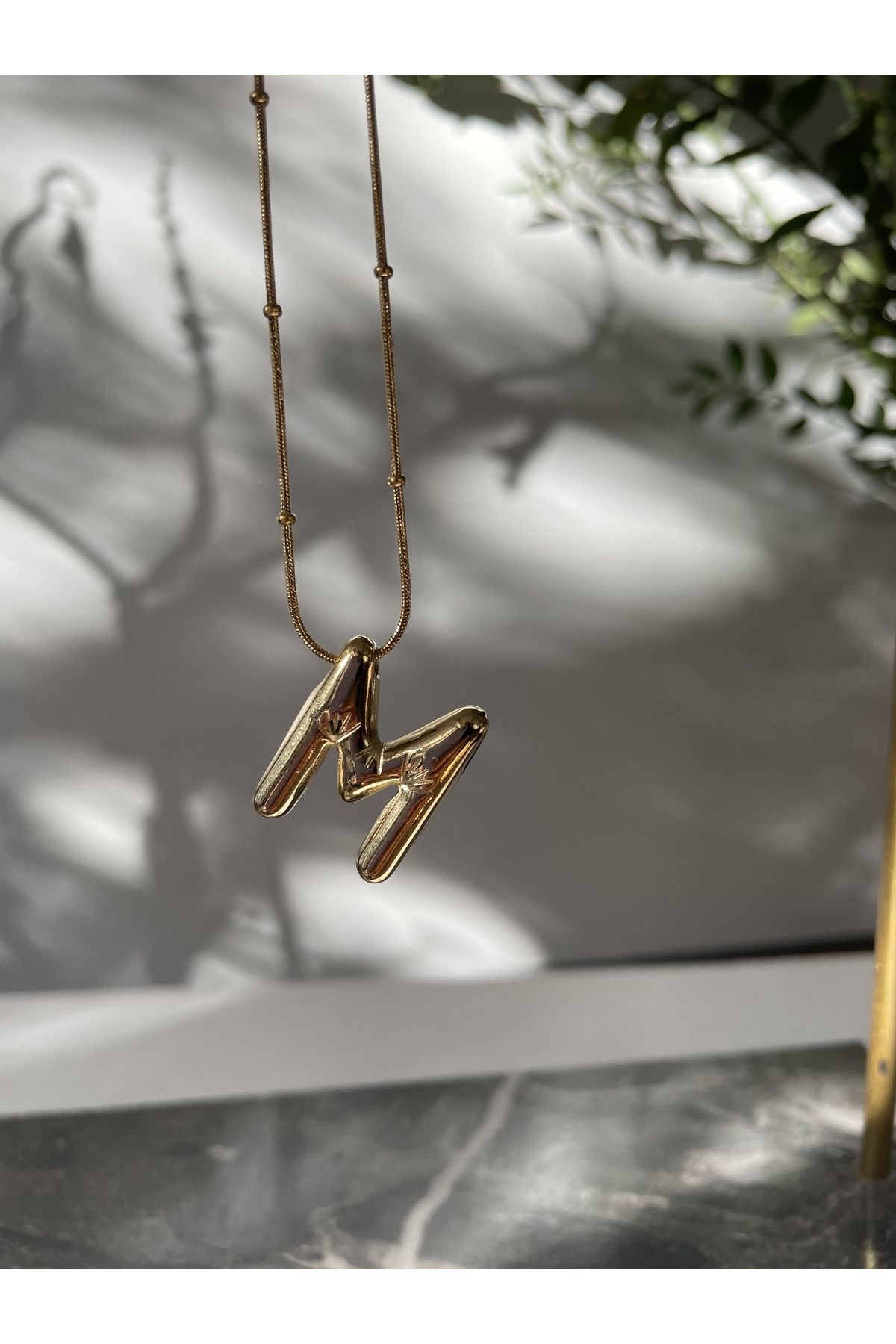Letter necklace m shop