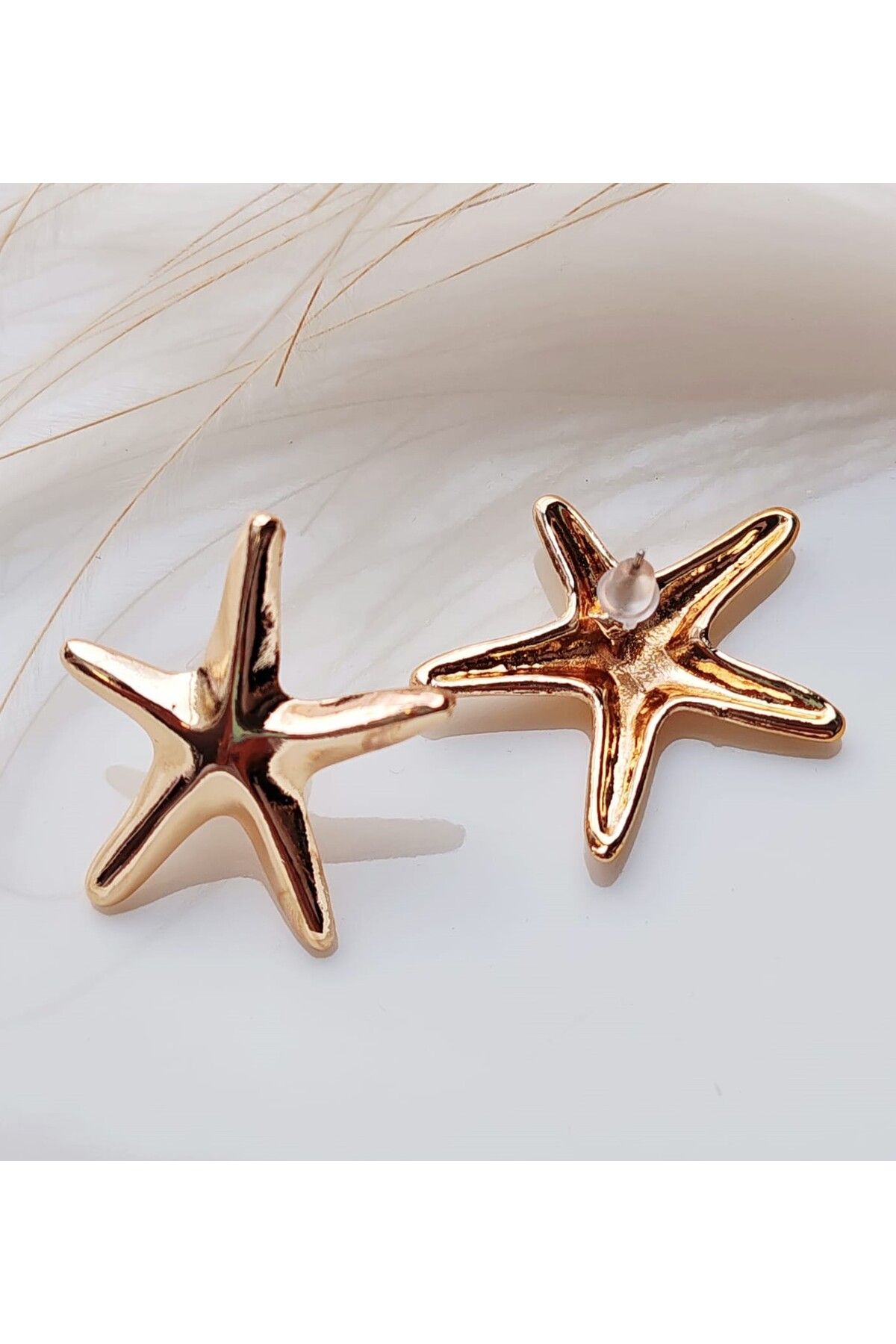 İLKYAZ-ACCESSORY starfish gold earrings 2