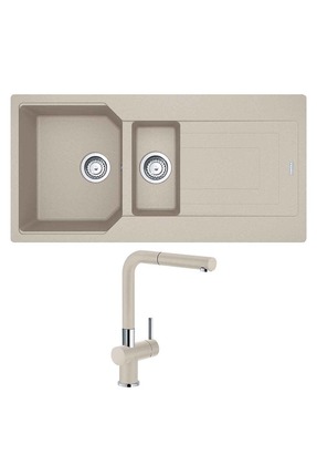 Franke Urban UBG 651-100 Granit Sahara Evye, Active Plus Doccia Sahara Armatür