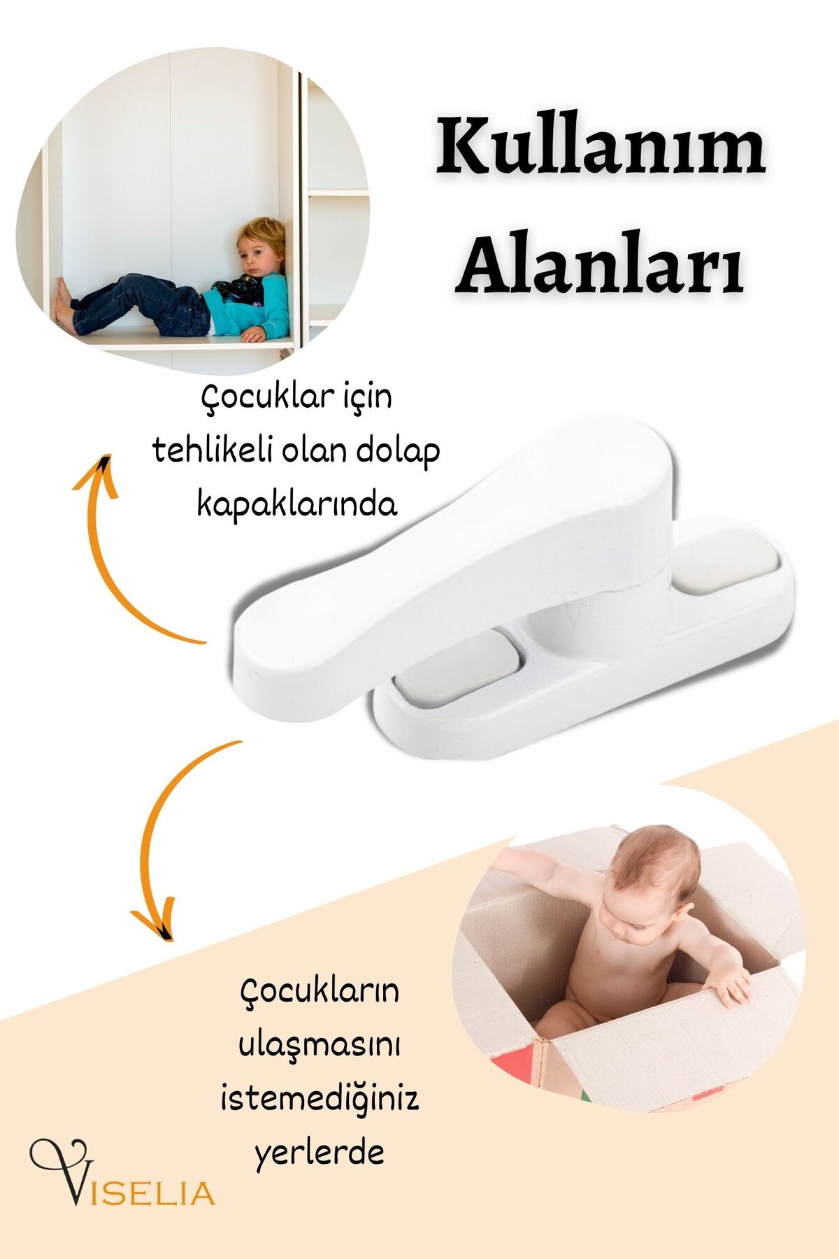 Pencere Kilidi Pimapen Kilidi Pencere Çocuk Kilidi Pencere Emniyet Kilidi Beyaz 2 Adet 6