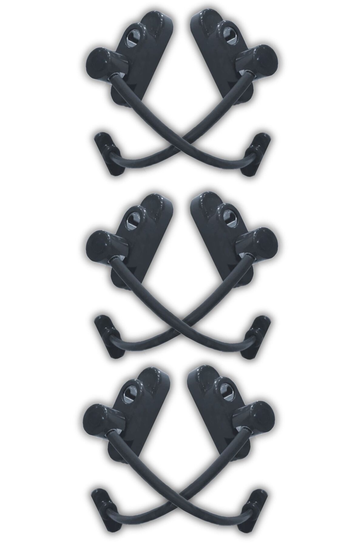 Keyed Steel Rope Window Child Lock Child Safety Lock 6 Pieces Anthracite