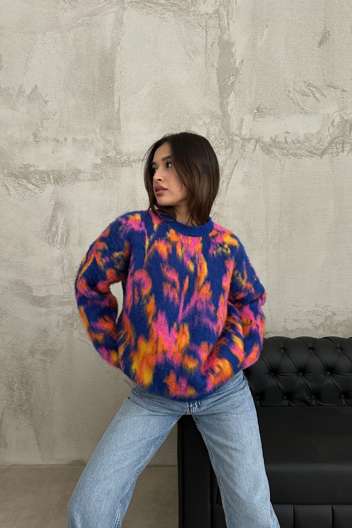 HİRAZ-ADENSIS Multicolored Bearded Sweater first spring 2