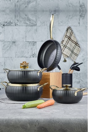 Cooker 7 Parça Granit Tencere Tava Seti
