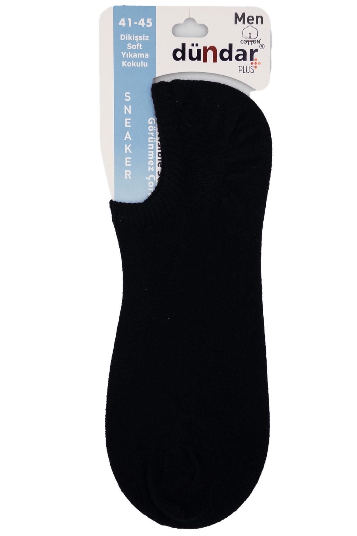 Dündar Çorap Plus Tenis Bărbați Fără Cusătură Negru Pachet 12 5558 Masculin - 41–45
