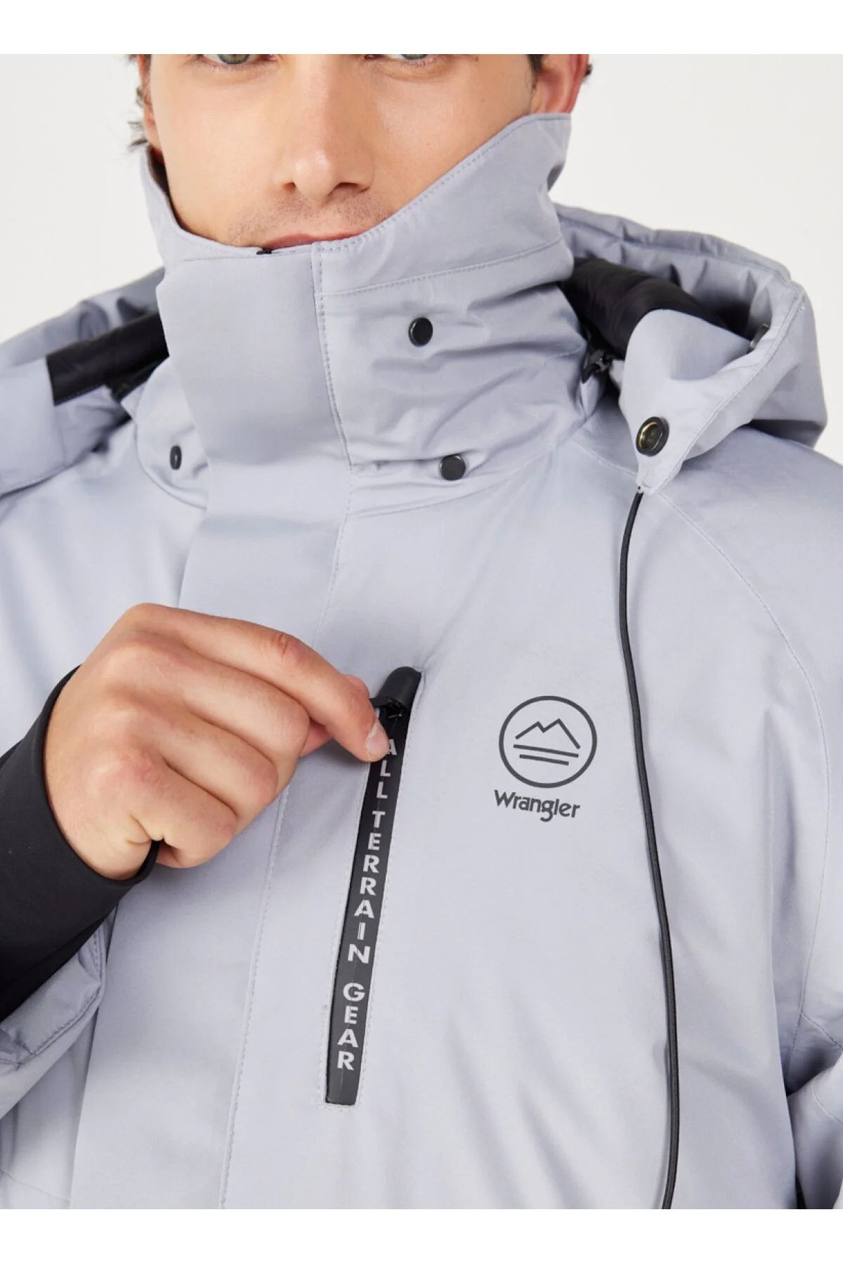 کاپشن خاکستری مردانه کت W232278035 ژاکت پارکا Wrangler