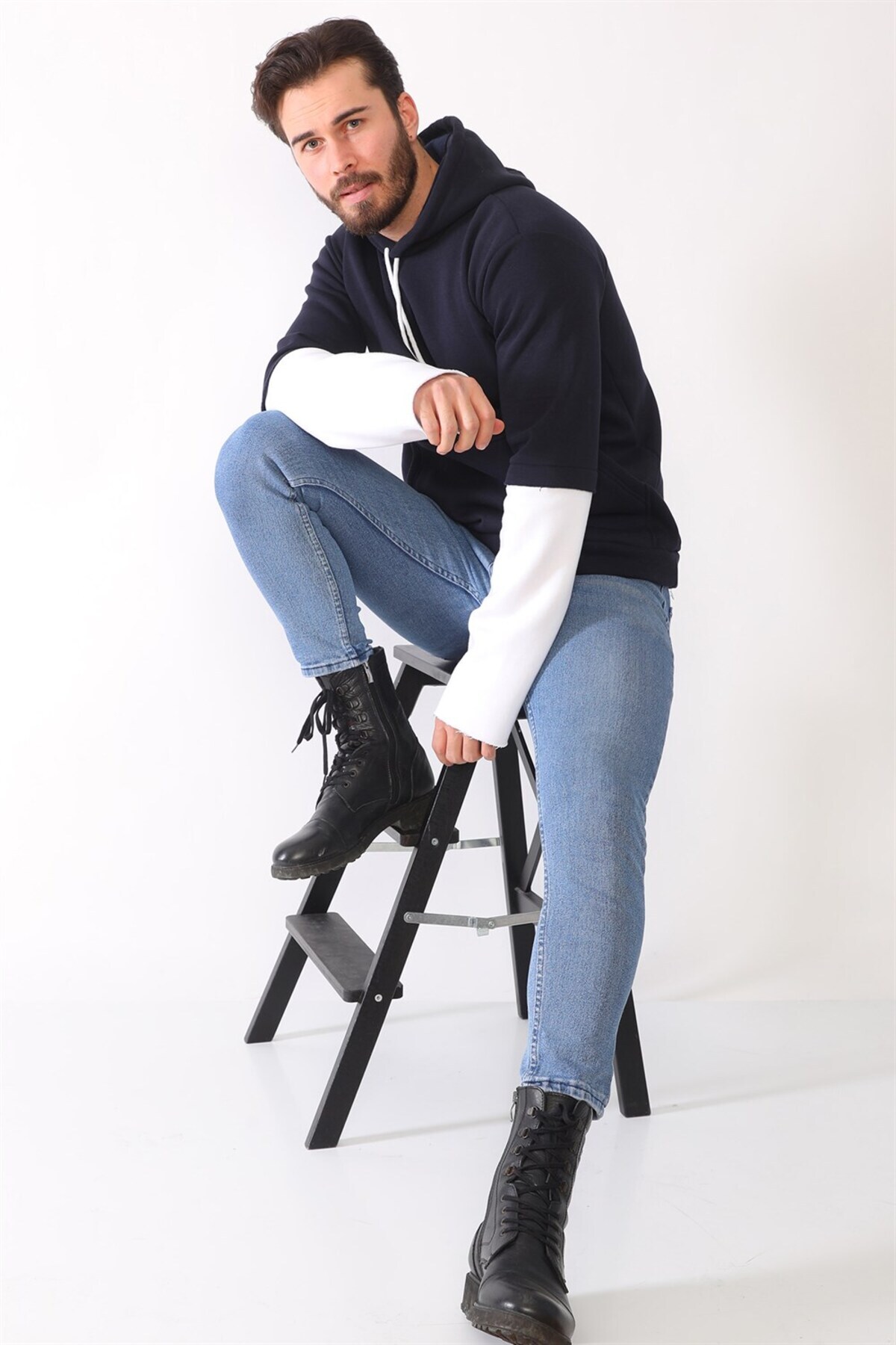 سویشرت مردانه آبی سرمه ای دوبری | 1.15E+14 اورجینال - تصویر 6