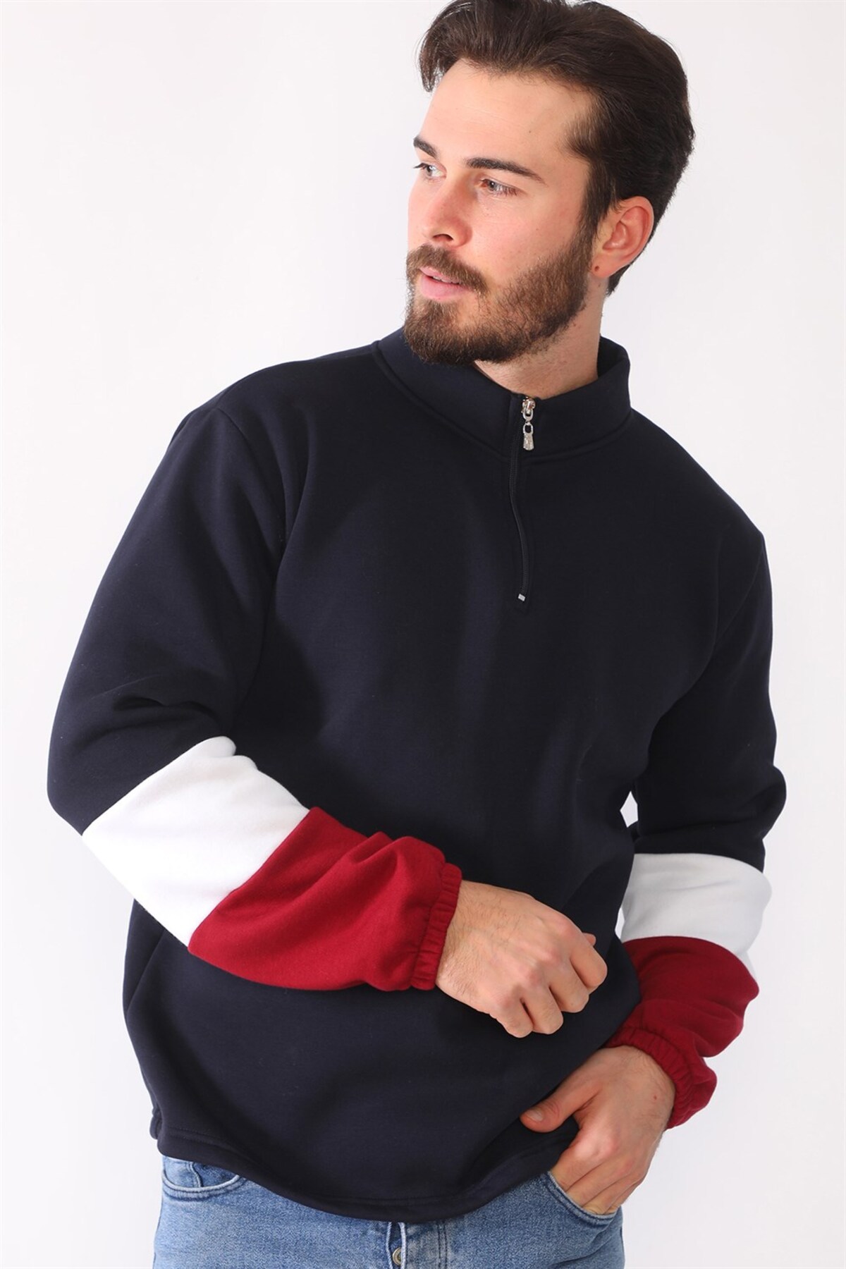 سویشرت مردانه آبی سرمه ای دوبری | 1.15E+14 اورجینال - تصویر 4