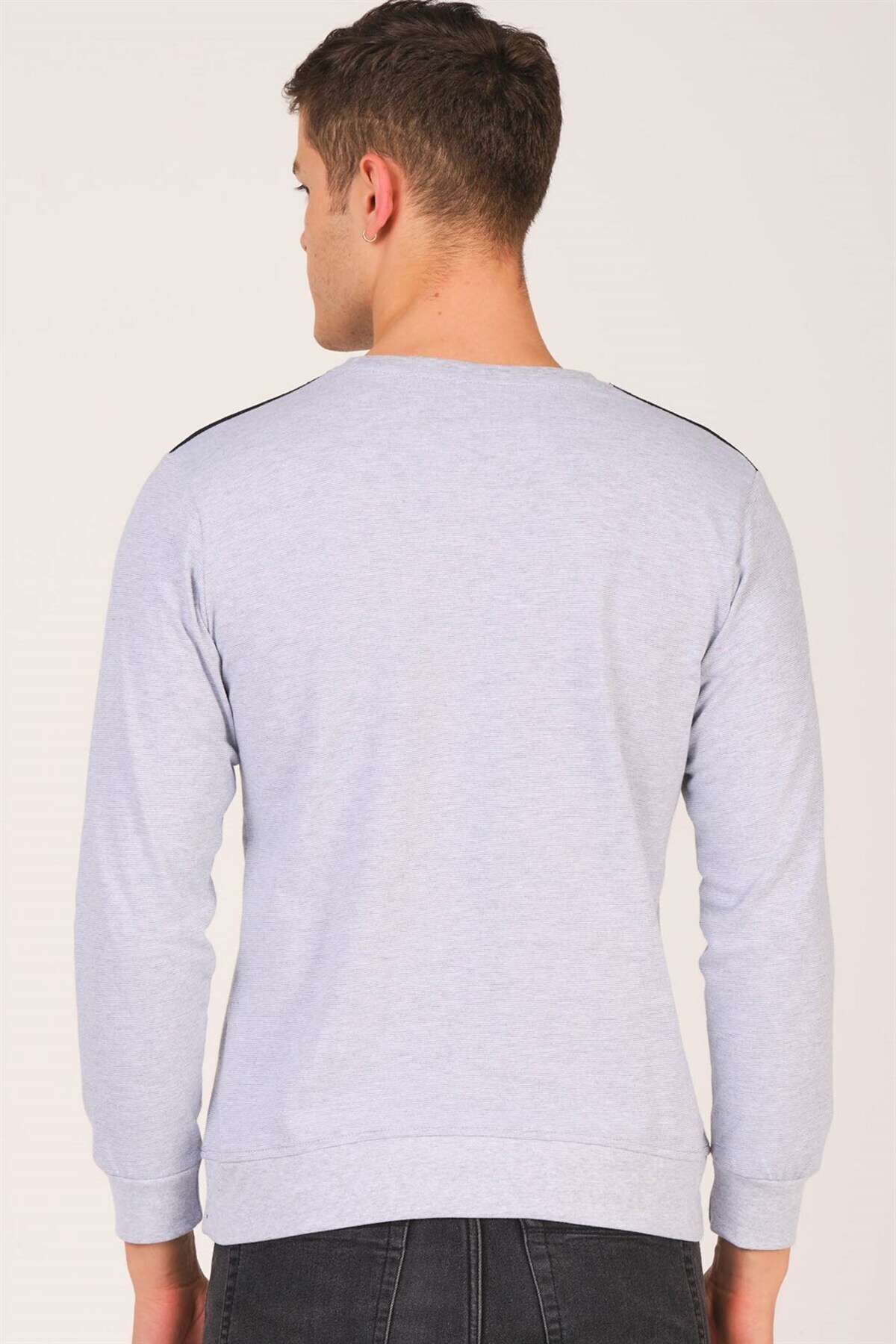 سویشرت مردانه خاکستری دوبری | 1150001V4000007 اورجینال - تصویر 2