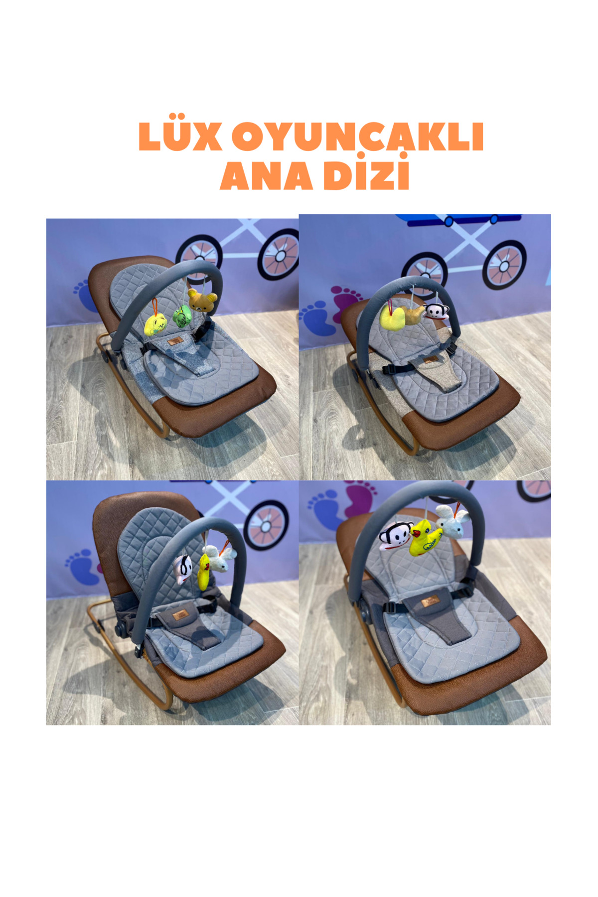 TURHAN BEBE Yeni Doğan Çeyiz Seti Bebek Arabası + Anne Yanı Beşik + Yürüteç +Salıncak+ Ana Dizi fotoğrafı 5 (önizleme)