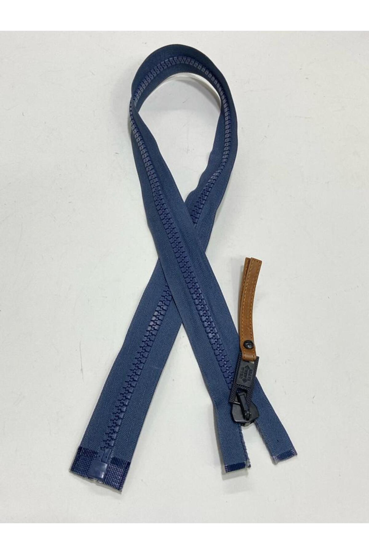 Special Thick Teeth Coat and Coat Zipper 70 Cm No:8 Light Navy Blue
