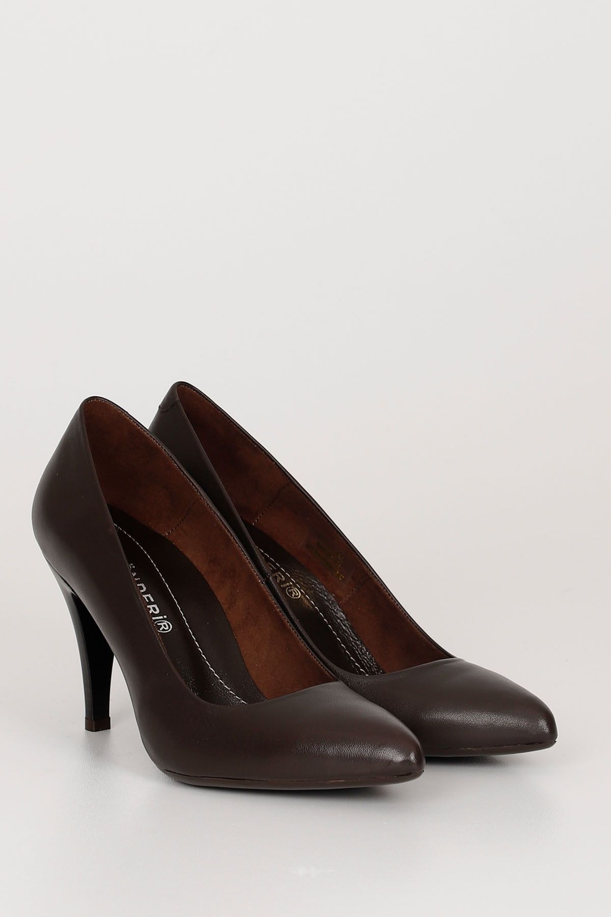 Dark brown high sales heel pumps