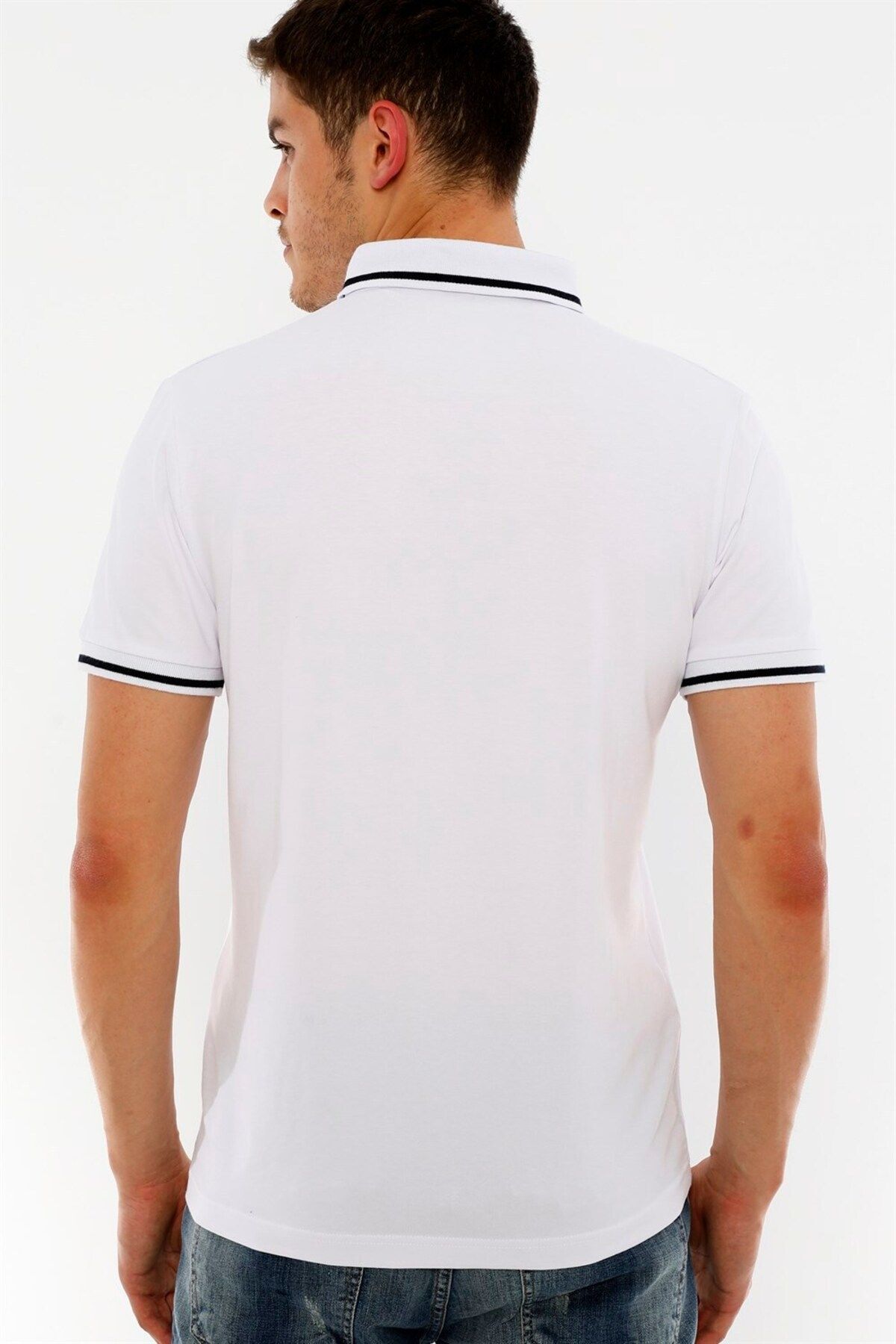 Dewberry تی شرت یقه پولو مردانه T8586 سفید
