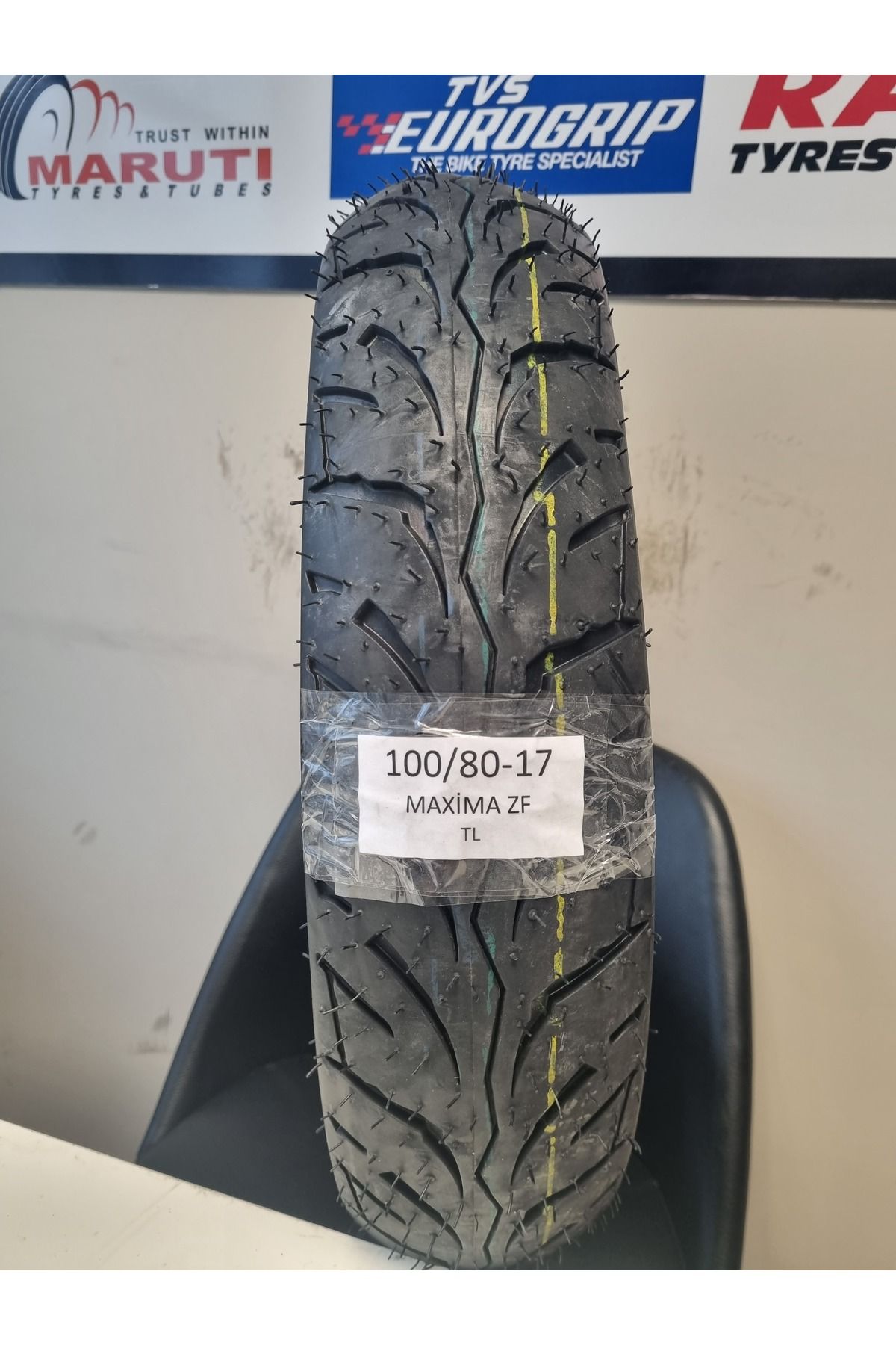 MARUTİ TYRES 100/80-17 MOTOSİKLET LASTİĞİ TL (TUBELESS - DUBLEKS) MAXİMA ZF16