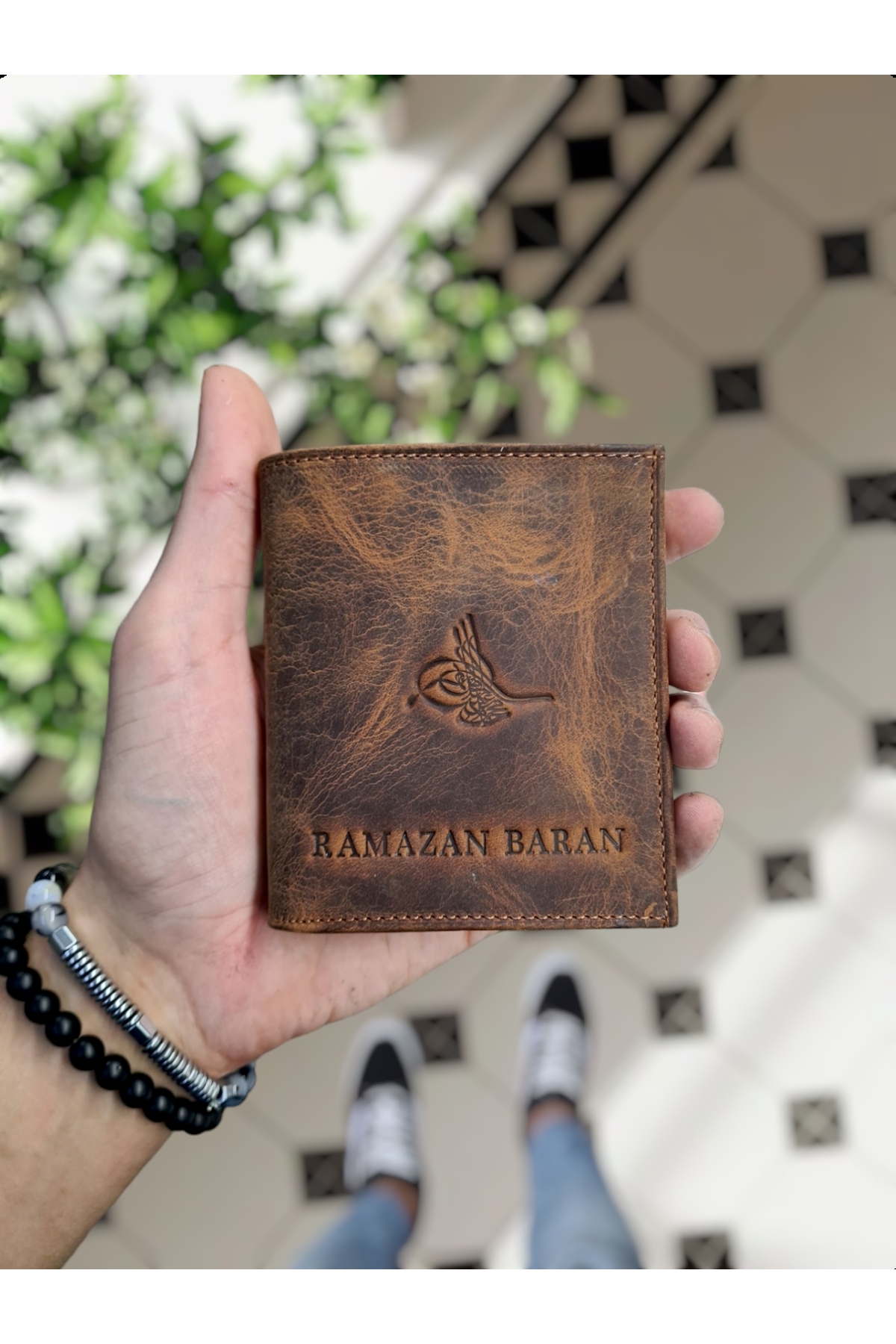 کیف پول مردانه قهوه ای Visso leather | 114 01 fındık Matrix TUĞRA اورجینال - تصویر 2