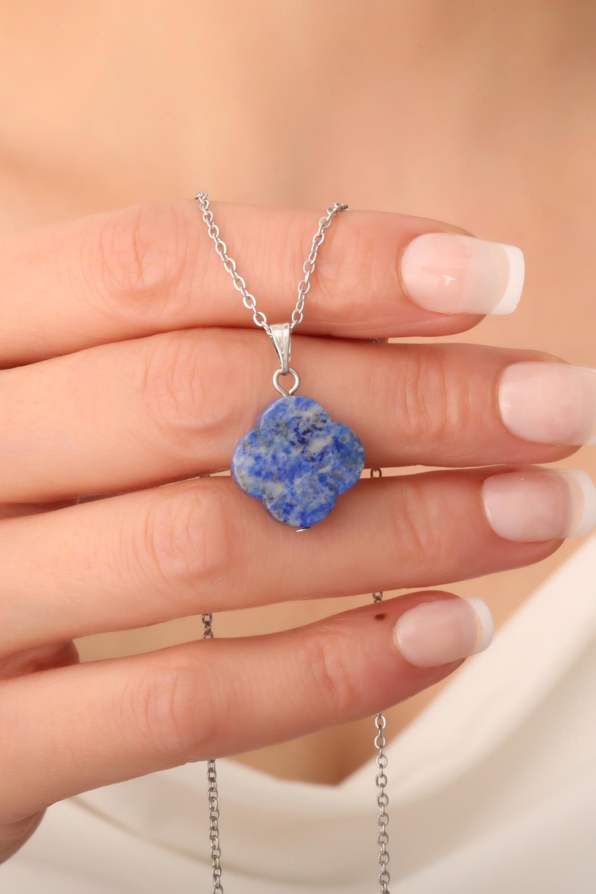 Dünya Doğal Taş-Lapis Lazuli Stone Necklace 1