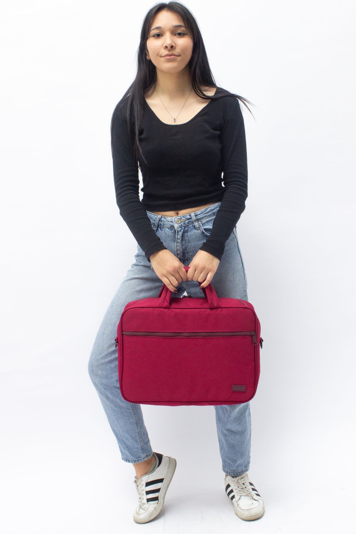 KAFF-Claret Red Unisex 15.6'' Water and Shock Resistant Functional Computer Briefcase with Inner Compartment 5