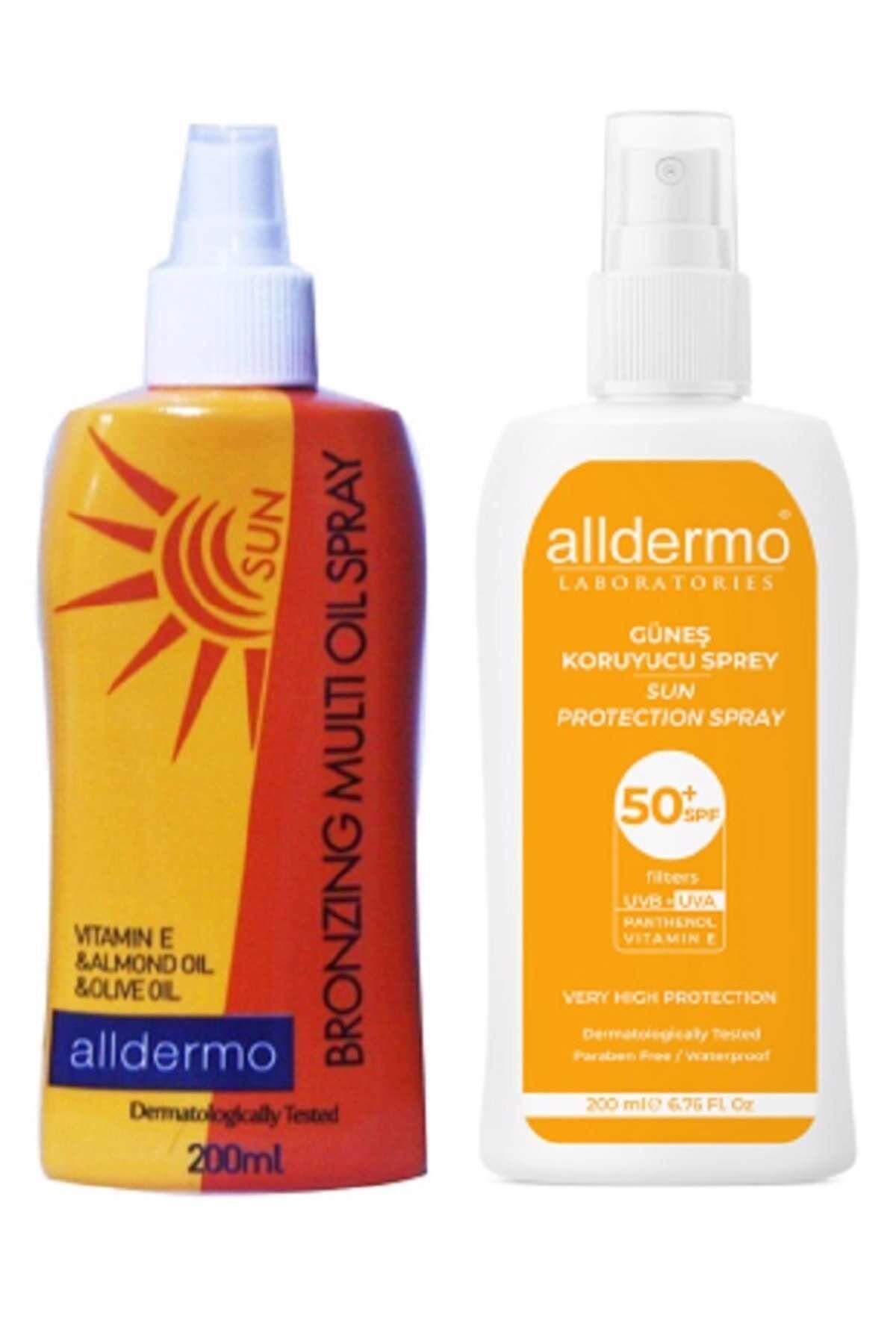 Alldermo Güneş Koruyucu Sprey 200 ml Bronzing 200 ml Set — 8681317201391