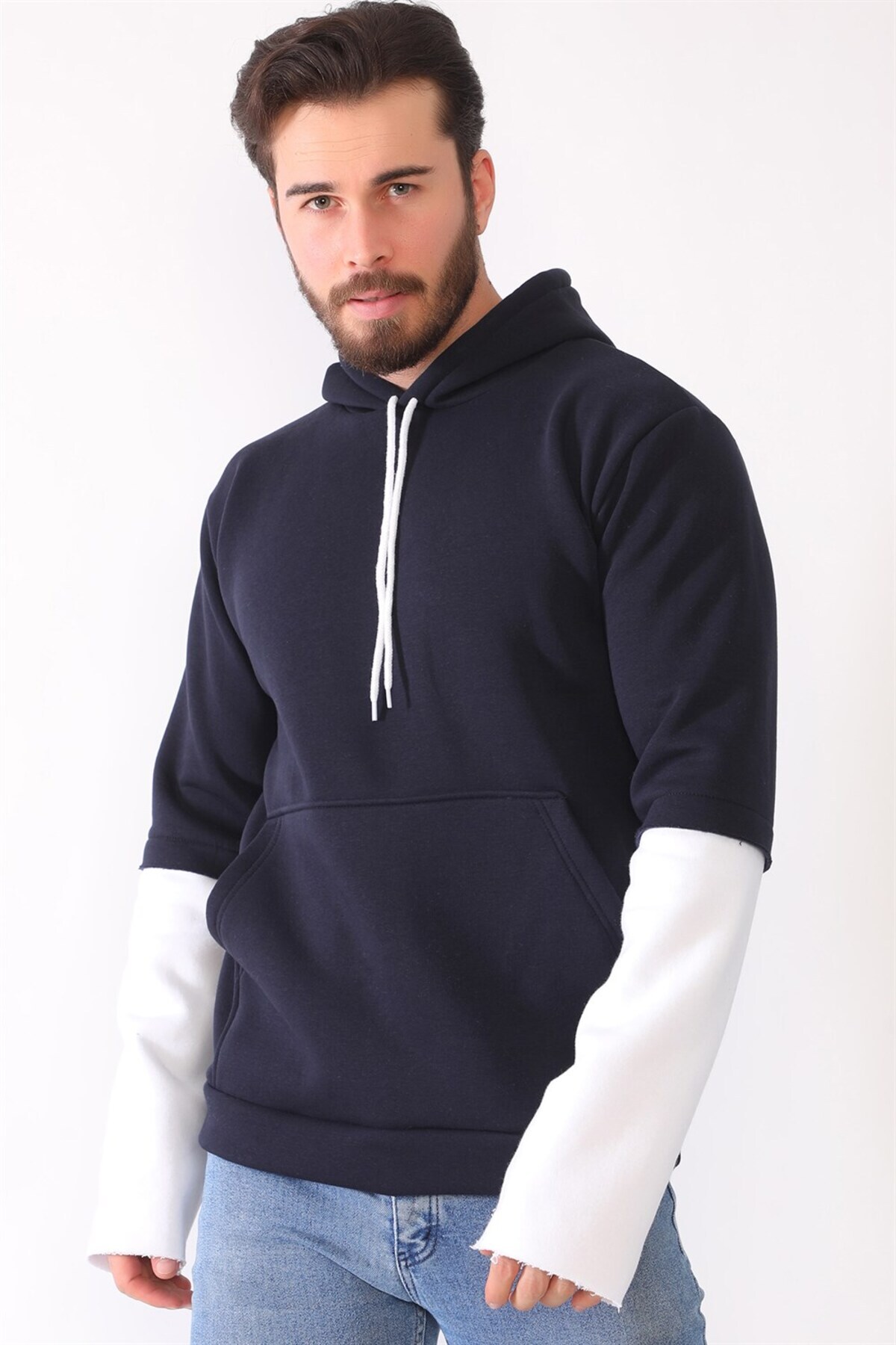 سویشرت مردانه آبی سرمه ای دوبری | 1.15E+14 اورجینال - تصویر 5