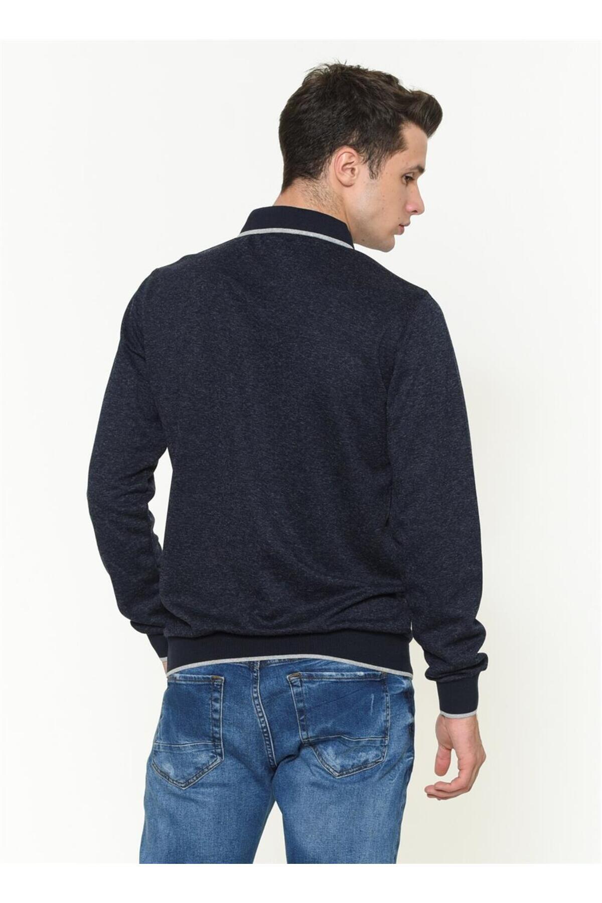 سویشرت مردانه آبی سرمه ای دوبری | 1.15E+14 اورجینال - تصویر 3