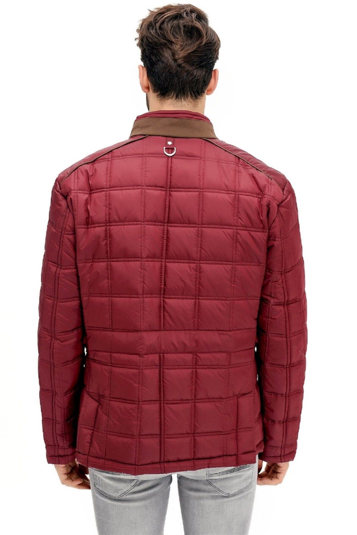 Dewberry-M8640 Men's Coat-burgundy 3