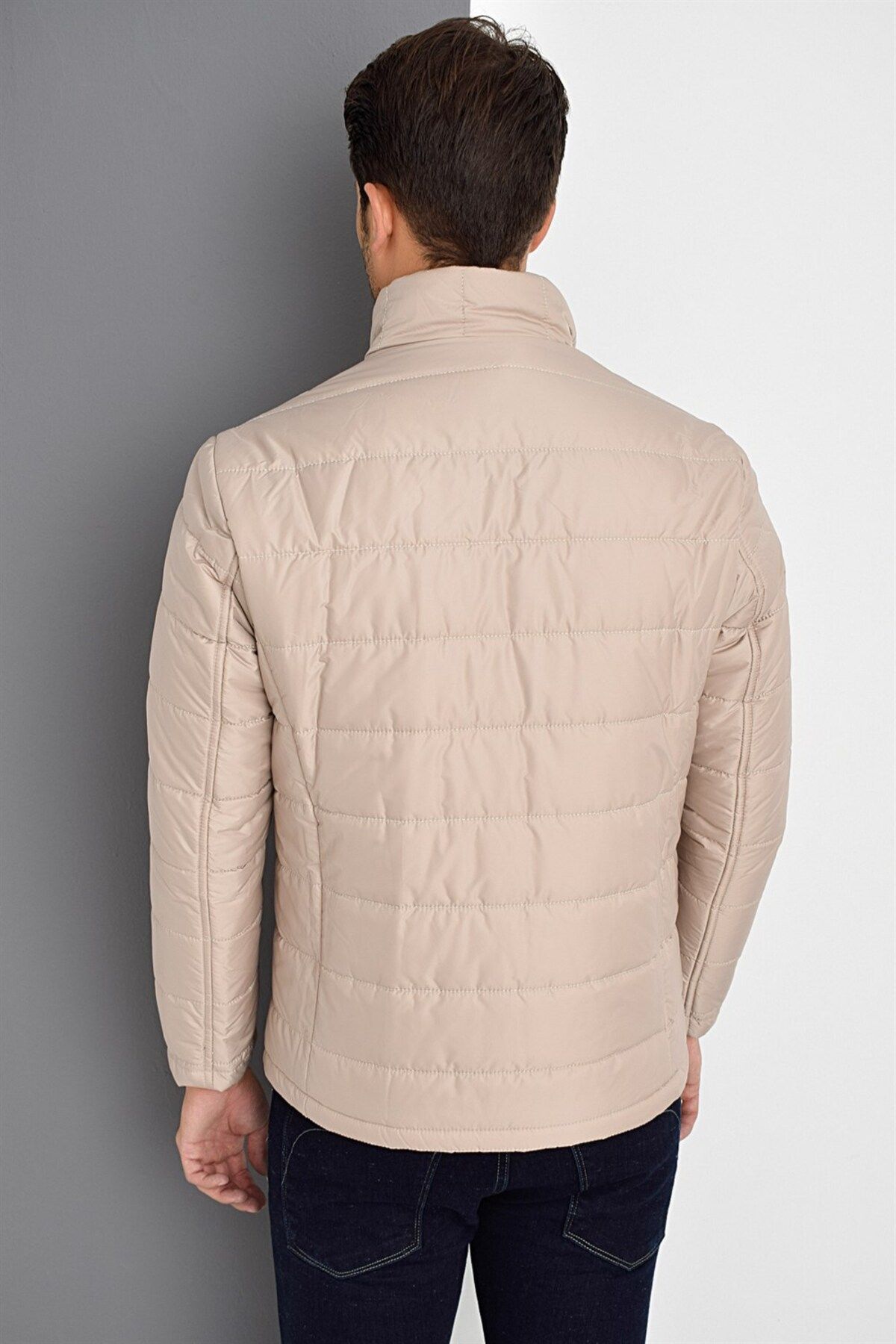 Dewberry-M8625 Men's Coat-beige 4