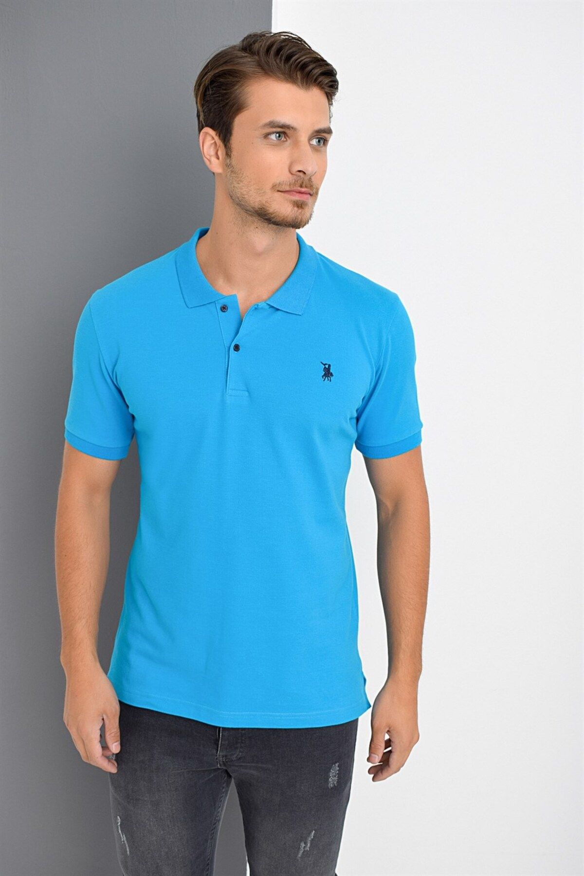 تی شرت آبی مردانه T8561 اورجینال Dewberry