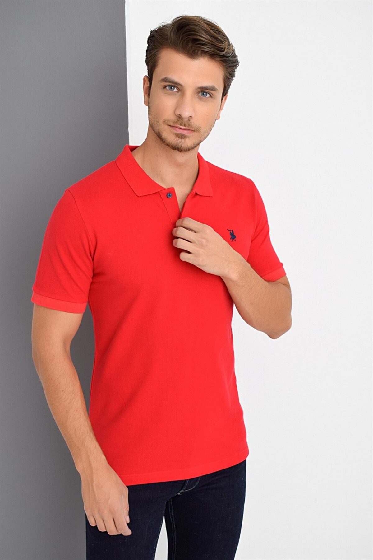 تی شرت قرمز مردانه T8561 اورجینال Dewberry