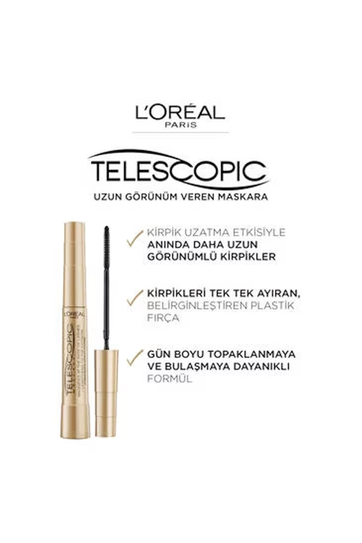L'Oreal Paris Telescopic Maskara Gold Black Fiyatı, Yorumları Trendyol