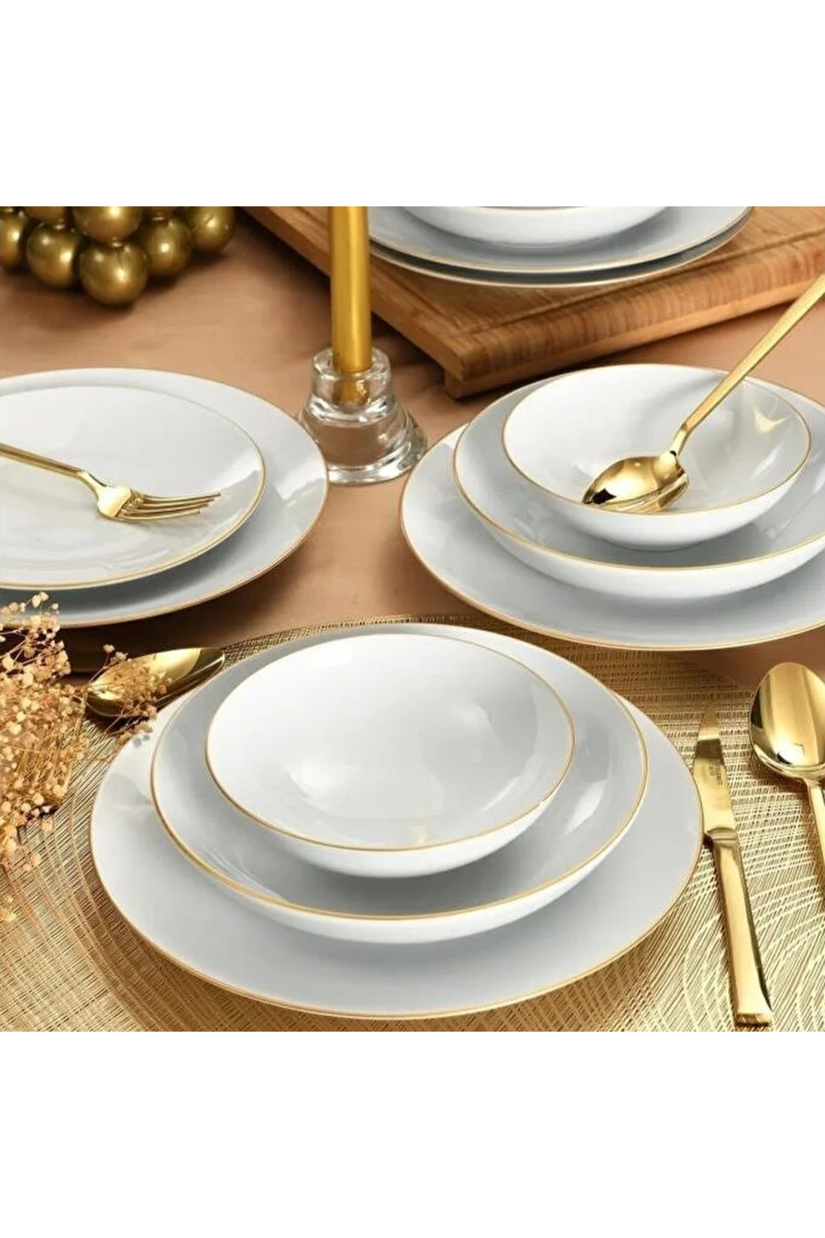 Stoviglie turche Güral Porselen Atina Cena Oro 18pz ☆4.7/5