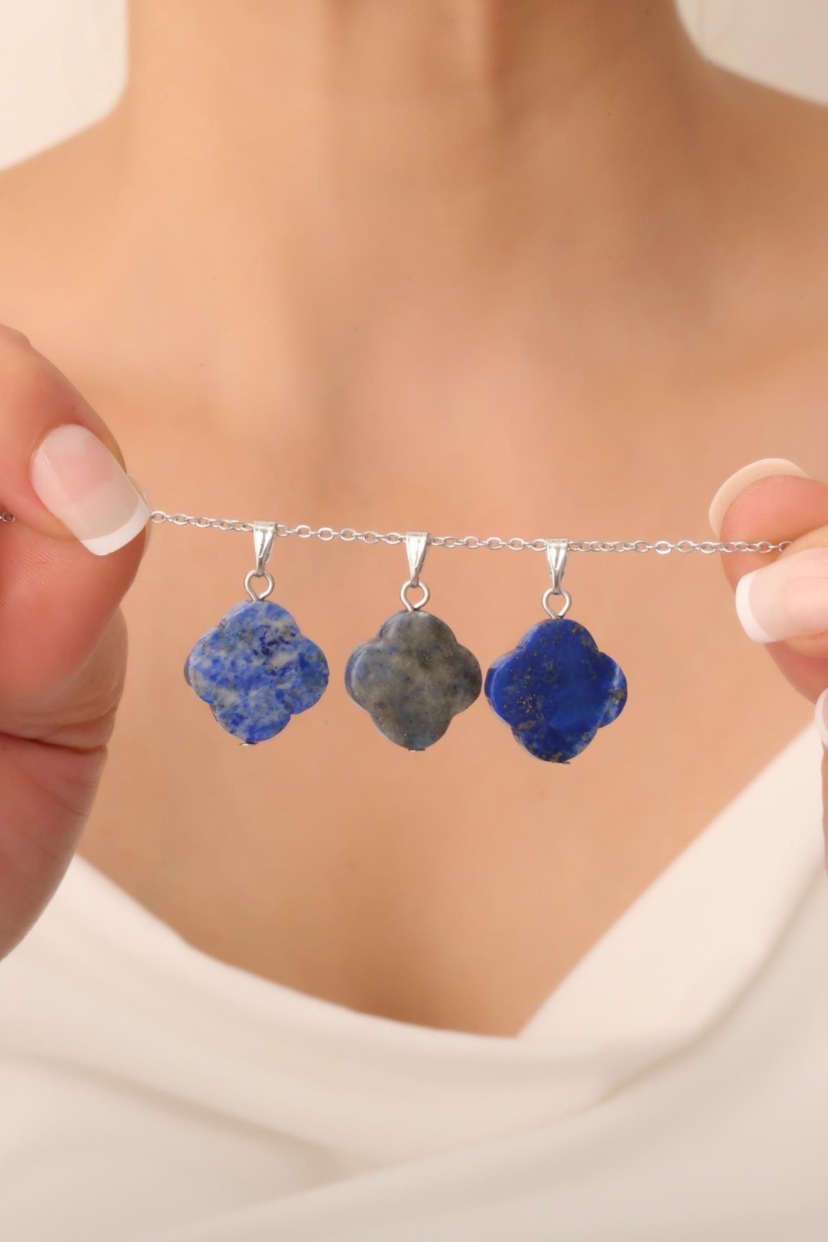 Dünya Doğal Taş-Lapis Lazuli Stone Necklace 2