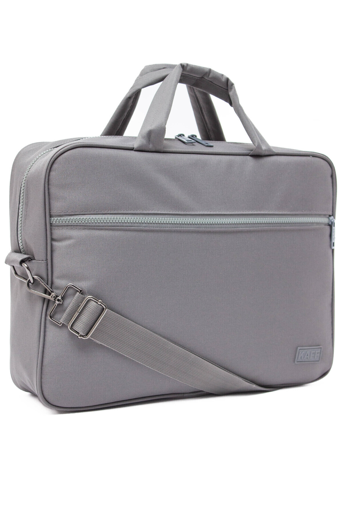 KAFF-Gray Unisex 15.6'' Water and Shock Resistant Functional Computer Briefcase with Inner Compartment 3