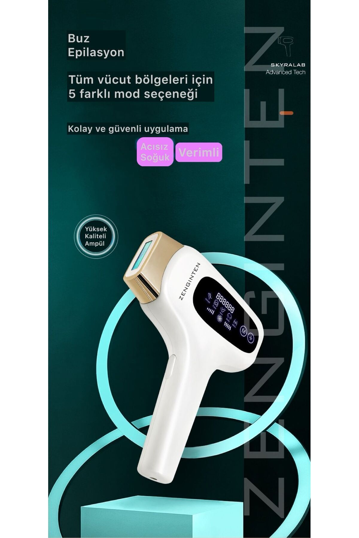 ZenginTen 999.999 Atımlı Pro 4f Tüm Vücut Için Buz Başlıklı Ipl Lazer