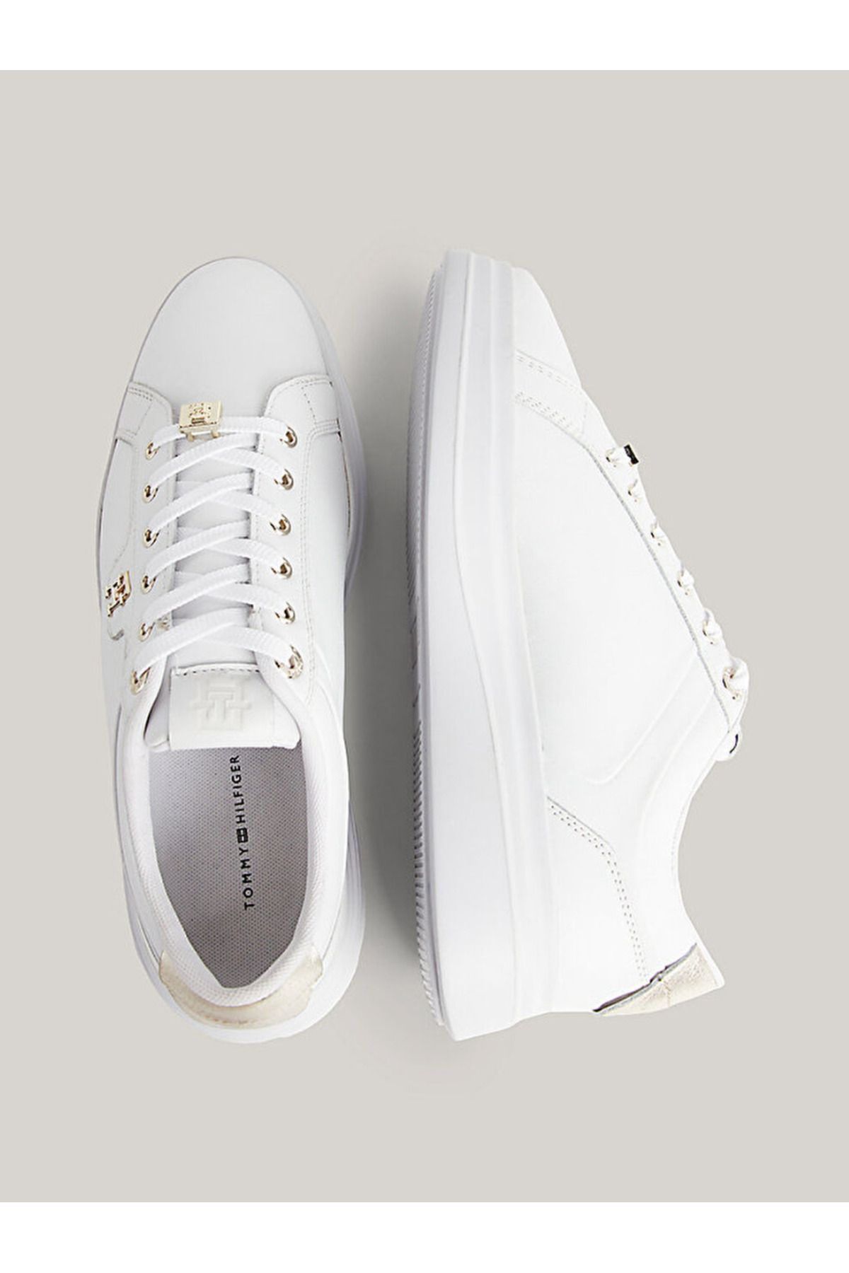 Tommy Hilfiger Leather TH Monogram Court Trainers Fiyatı Yorumları